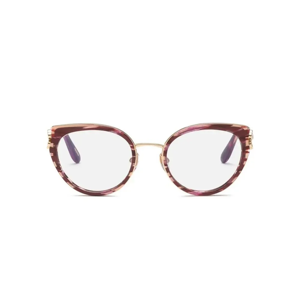 NEW!! Chopard VCH367V 01G2 Cat Eye Shiny Streaked Burgundy Women Eyeglasses